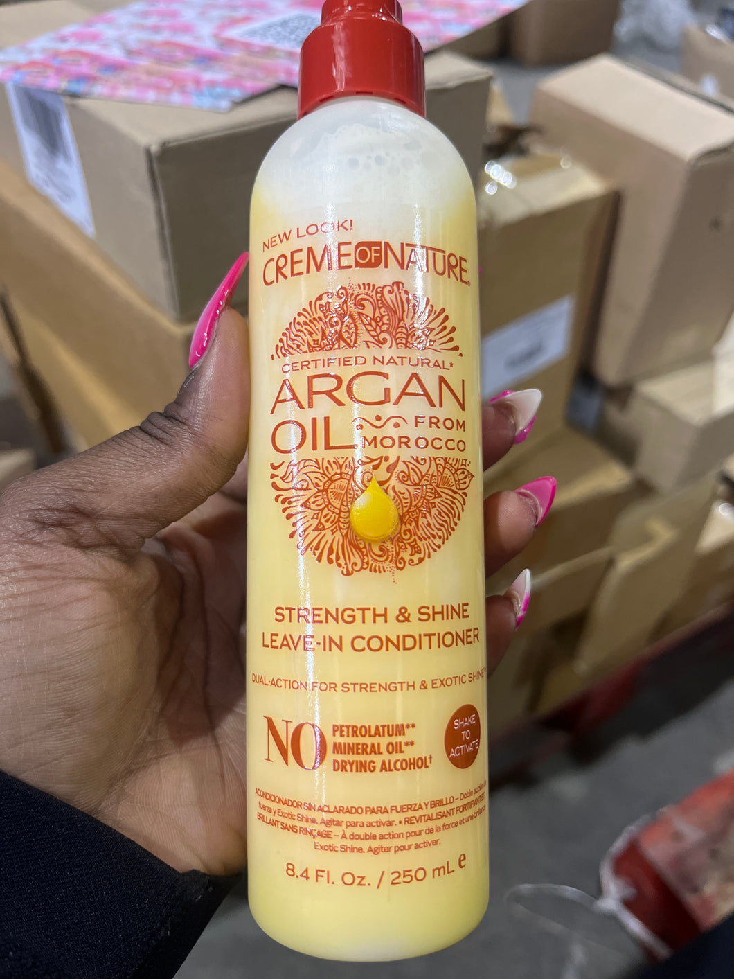 Cream of nature, strength and shine leaving conditioner ￼