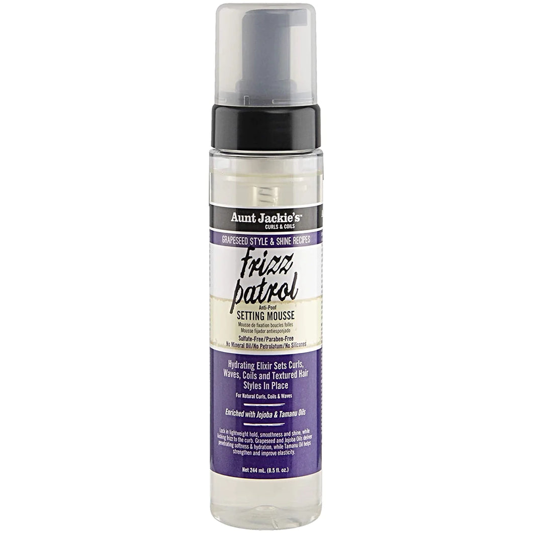Aunt Jackies Frizz Patrol Anti-Poof Twist & Curl Setting Mousse